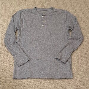 Crewcuts Gray Long Sleeve Henley Tee